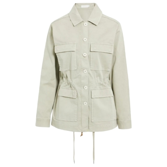 Jonathan Simkhai Maggie Twill Jacket, Size 6, Sage, NWT - Picture 3 of 16